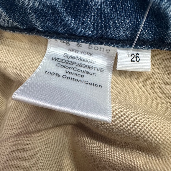 $225 Rag & Bone Alex High Rise Ankle Straight Jean In Venice Size 26 - Picture 11 of 11